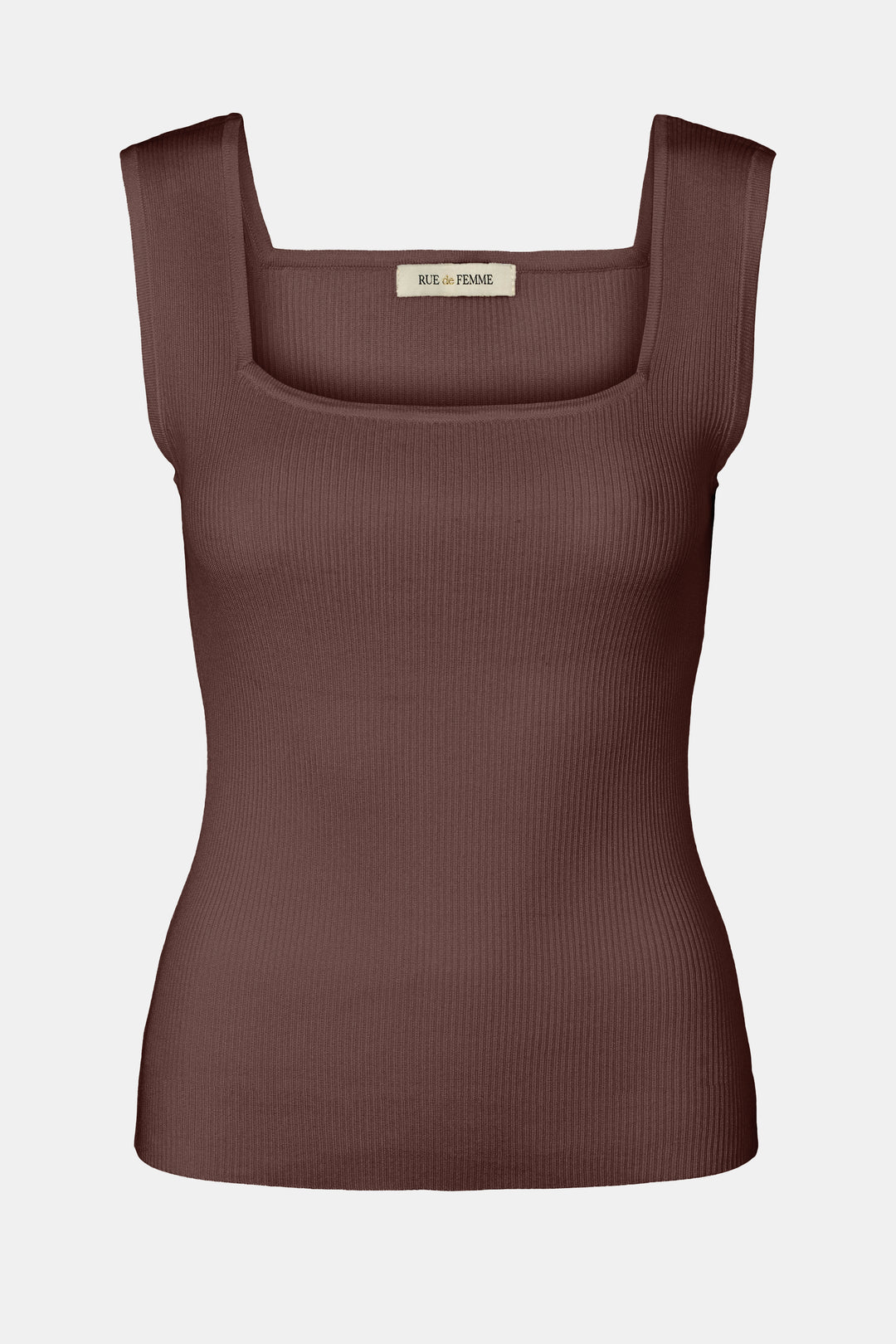 Rue de Femme RDFNoa reverse strik top KNITWEAR 169 Potting soil