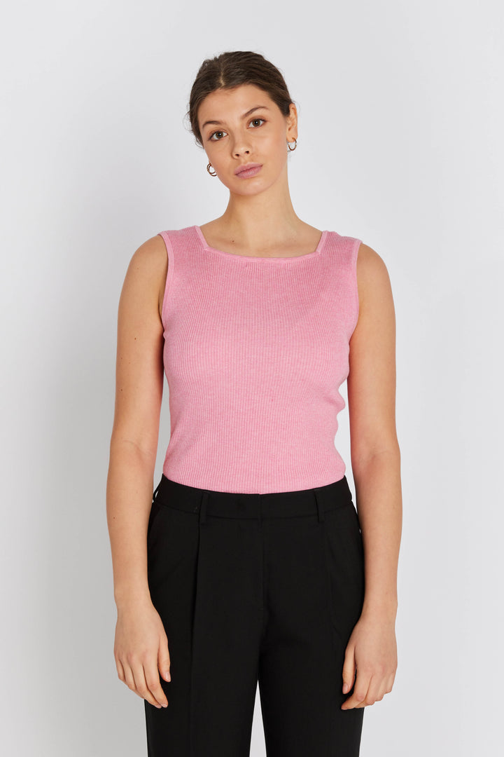 Rue de Femme RDFNoa reverse strik top KNITWEAR 365 Crocus pink melange