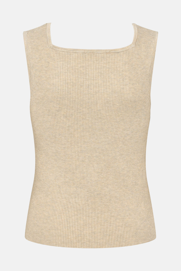 Rue de Femme RDFNoa reverse strik top KNITWEAR Sand