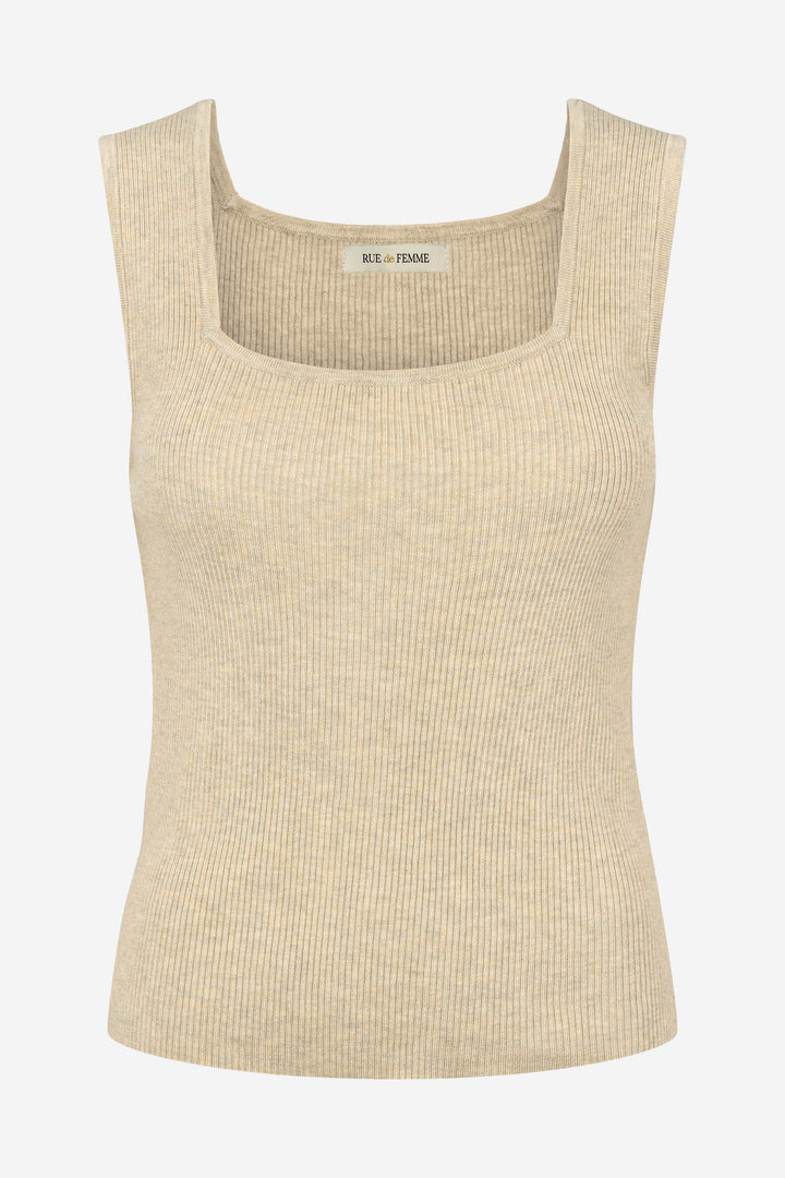 Rue de Femme RDFNoa reverse strik top KNITWEAR Sand