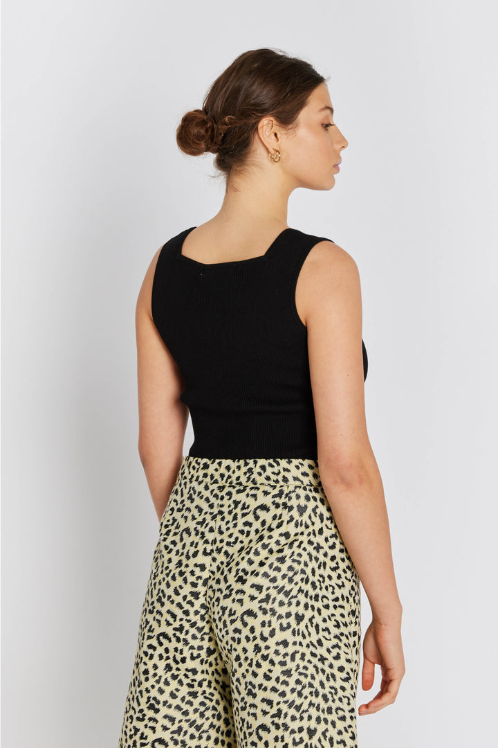 Rue de Femme RDFNoa reverse strik top KNITWEAR Sort