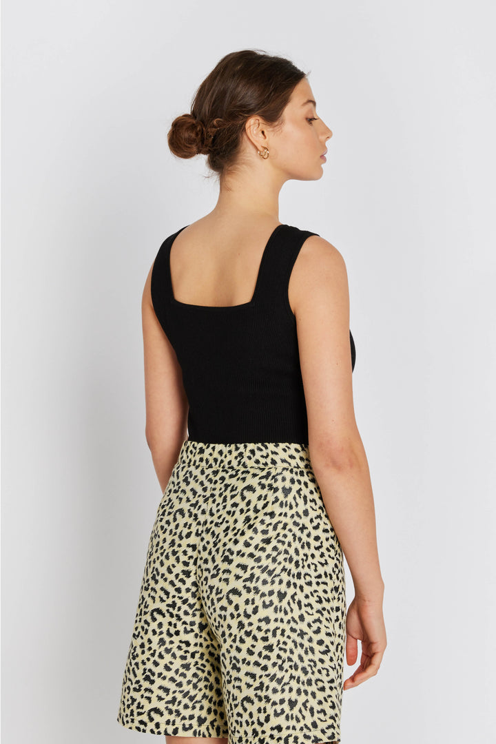 Rue de Femme RDFNoa reverse strik top KNITWEAR Sort