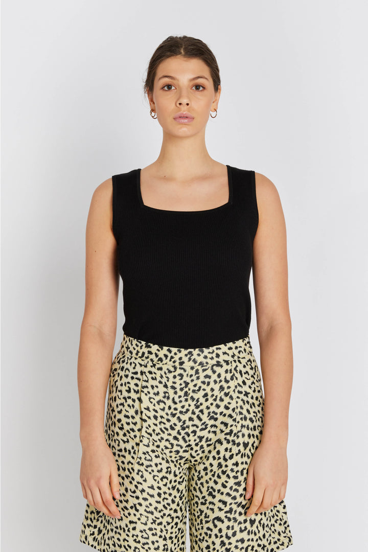 Rue de Femme RDFNoa reverse strik top KNITWEAR Sort