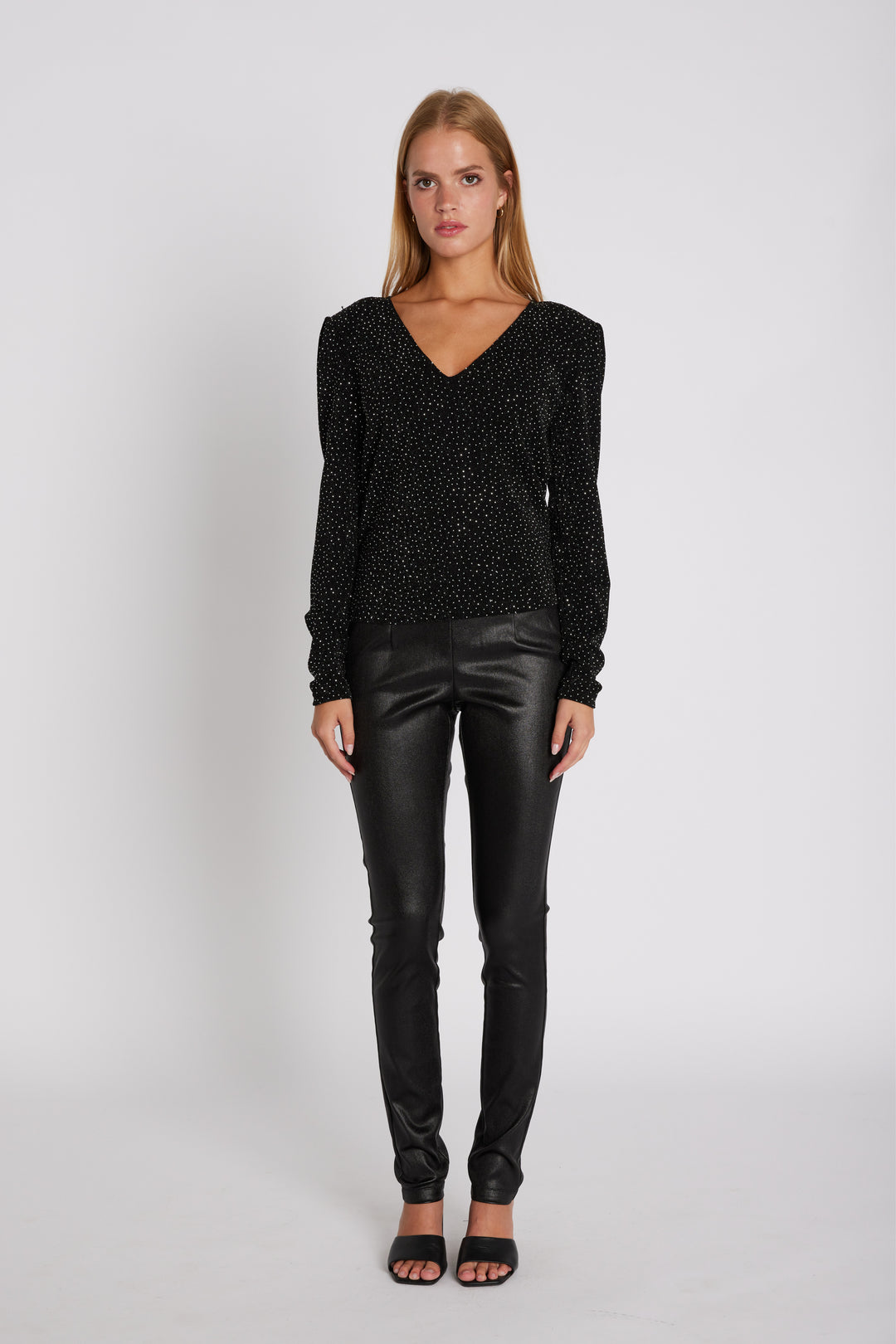 Rue de Femme RDFOlana lange slim bukser TROUSERS Sort