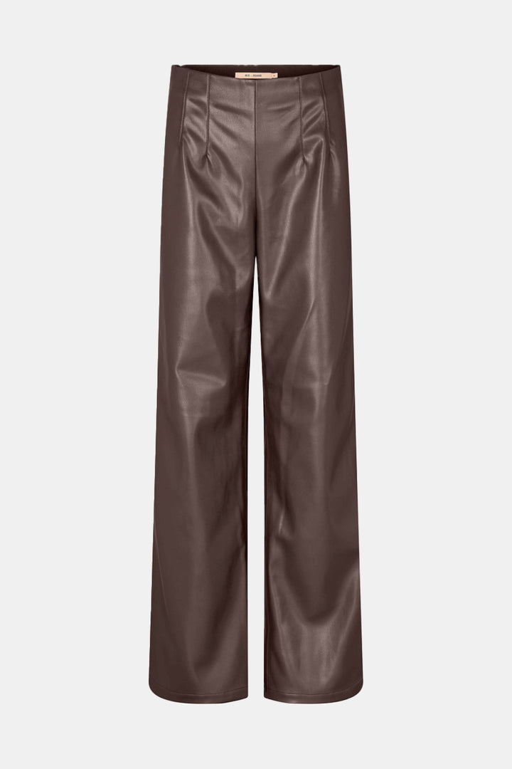 Rue de Femme RDFOlana vegan wide bukser TROUSERS 169 Potting soil