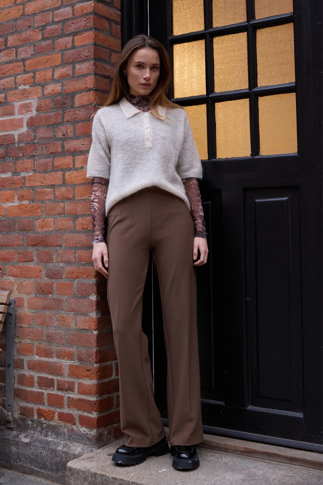 Rue de Femme RDFComfyOlana wide bukser TROUSERS 197 Brown sugar