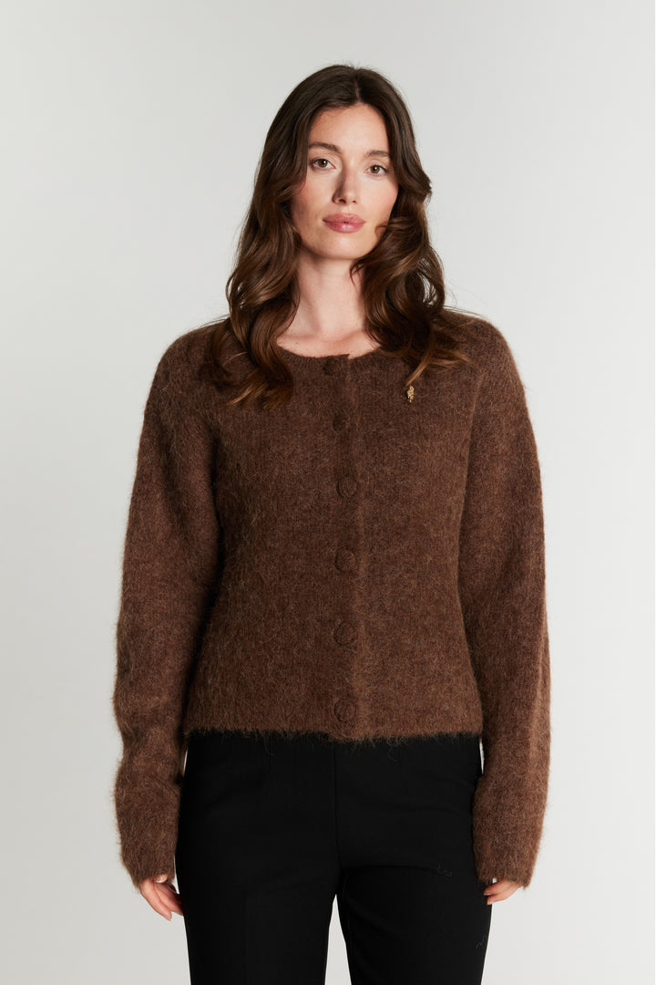 Rue de Femme RDFPetra strik cardigan KNITWEAR 194 Chocolat