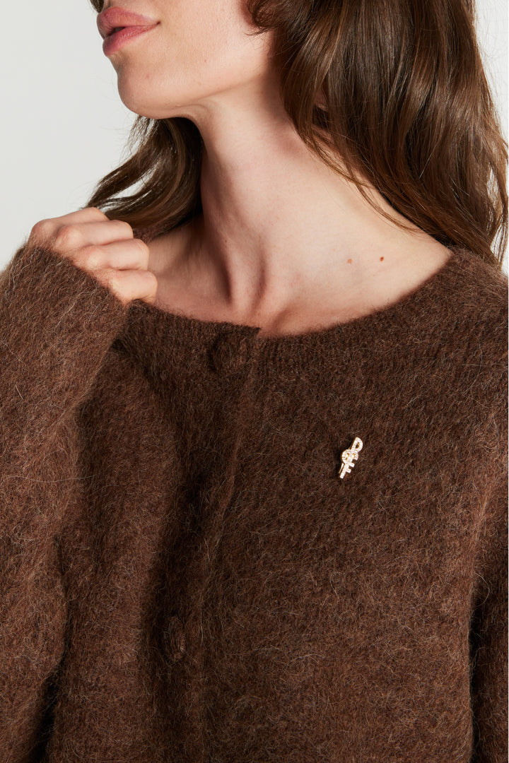 Rue de Femme RDFPetra strik cardigan KNITWEAR 194 Chocolat