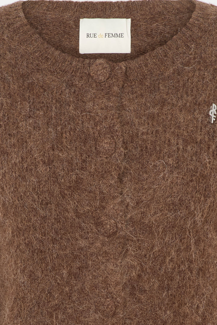Rue de Femme RDFPetra strik cardigan KNITWEAR 194 Chocolat