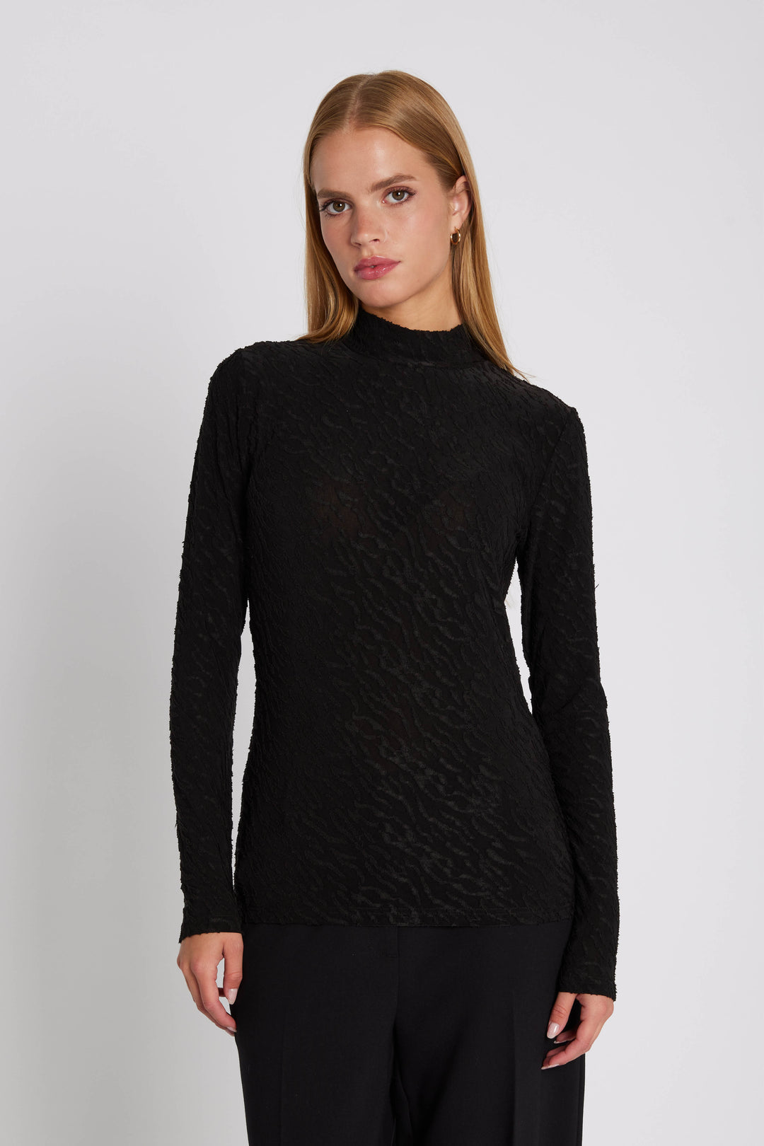 Rue de Femme RDFRollNeck bluse BLOUSE Sort