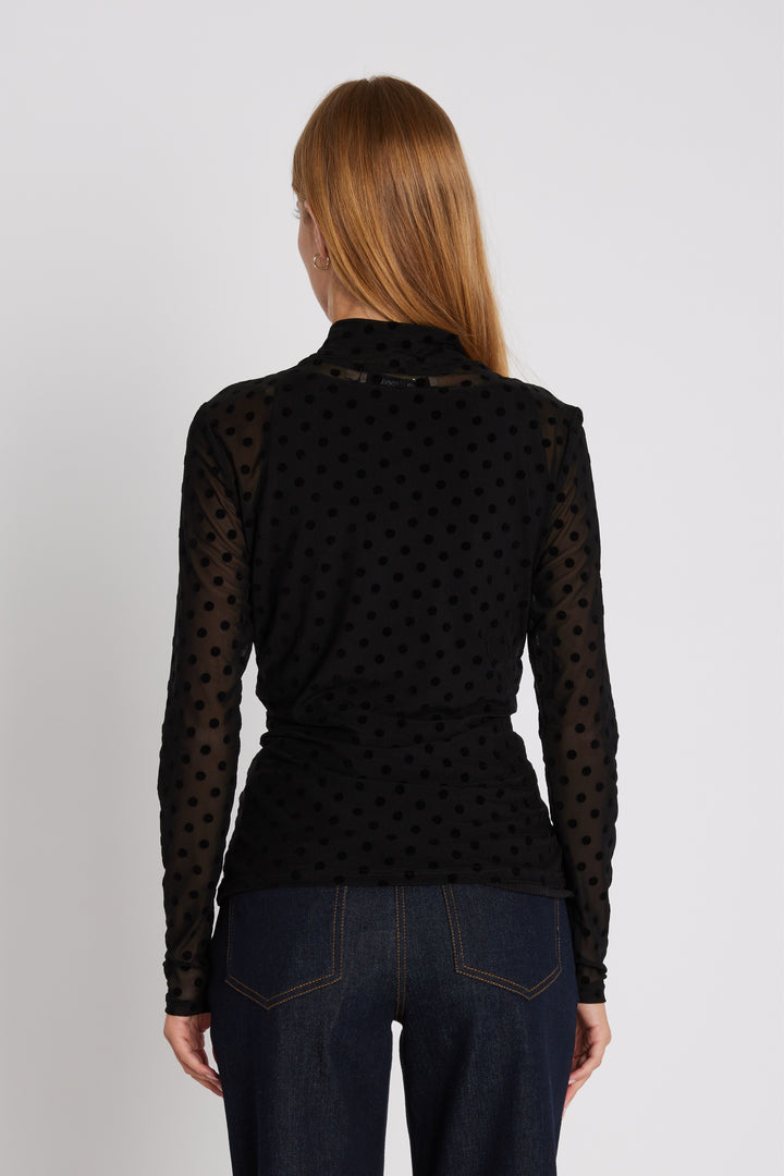 Rue de Femme RDFRoll neck bluse SHIRTS Sort