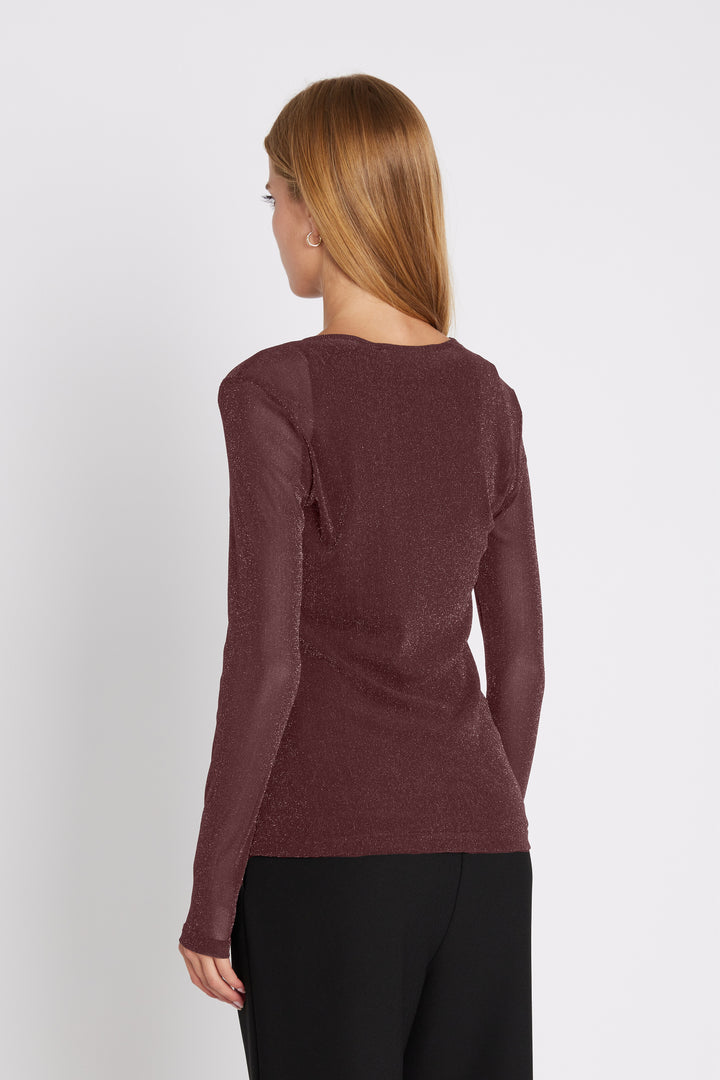 Rue de Femme RDFRoundNeck bluse BLOUSE 306 Wine