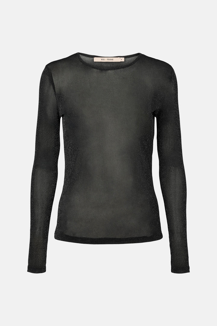 Rue de Femme RDFRoundNeck bluse BLOUSE Sort