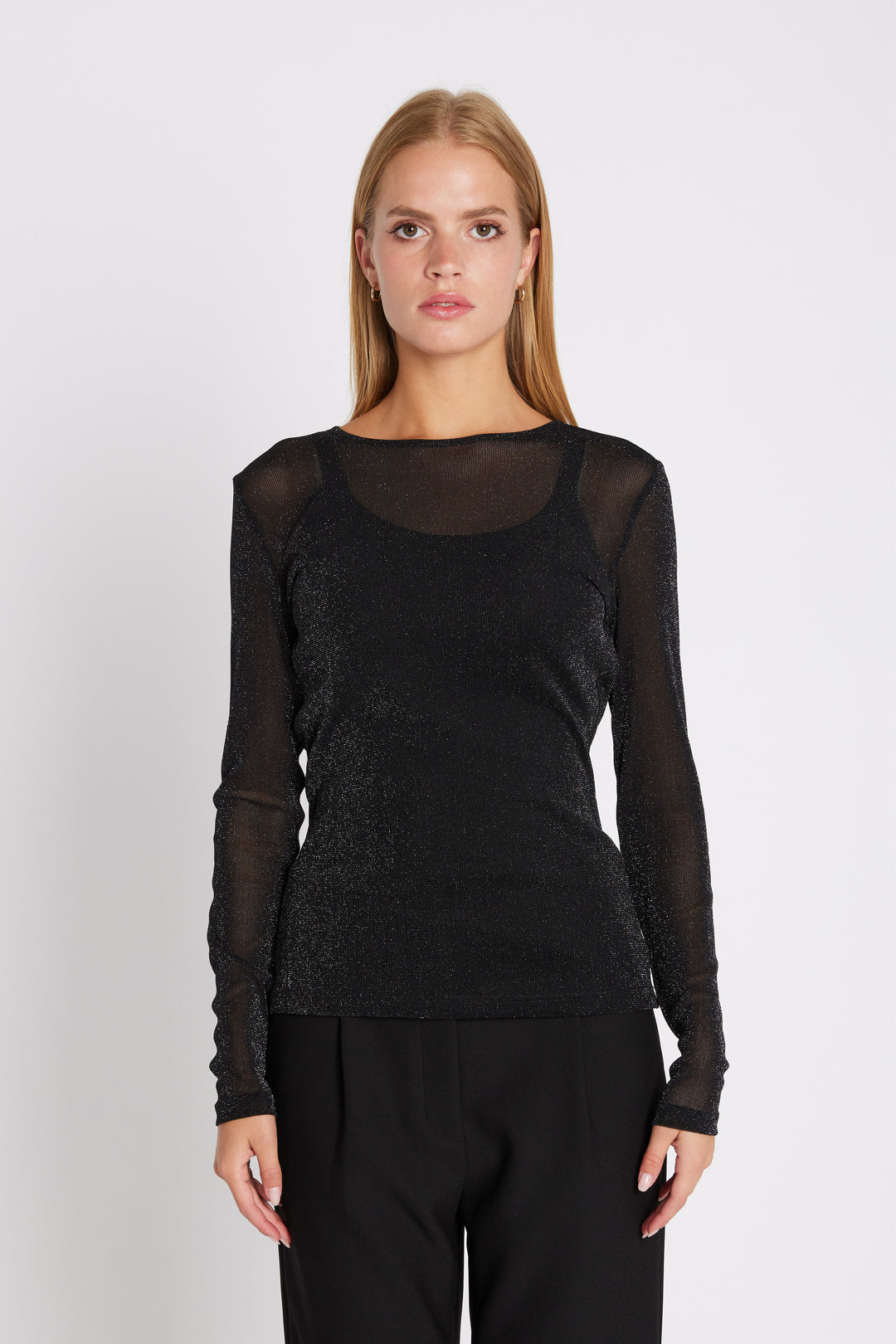 Rue de Femme RDFRoundNeck bluse BLOUSE Sort