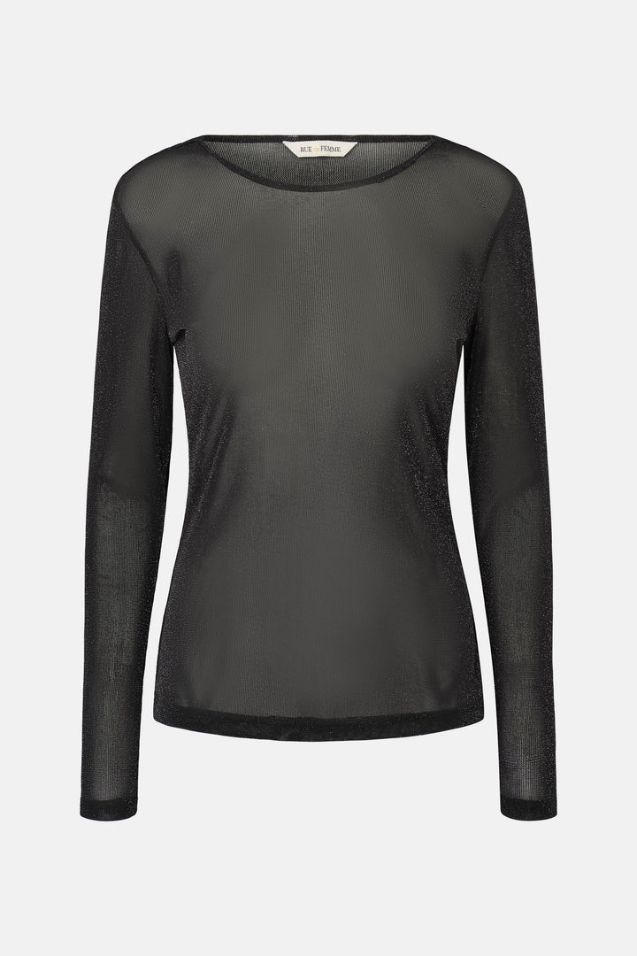 Rue de Femme RDFRoundNeck bluse BLOUSE Sort