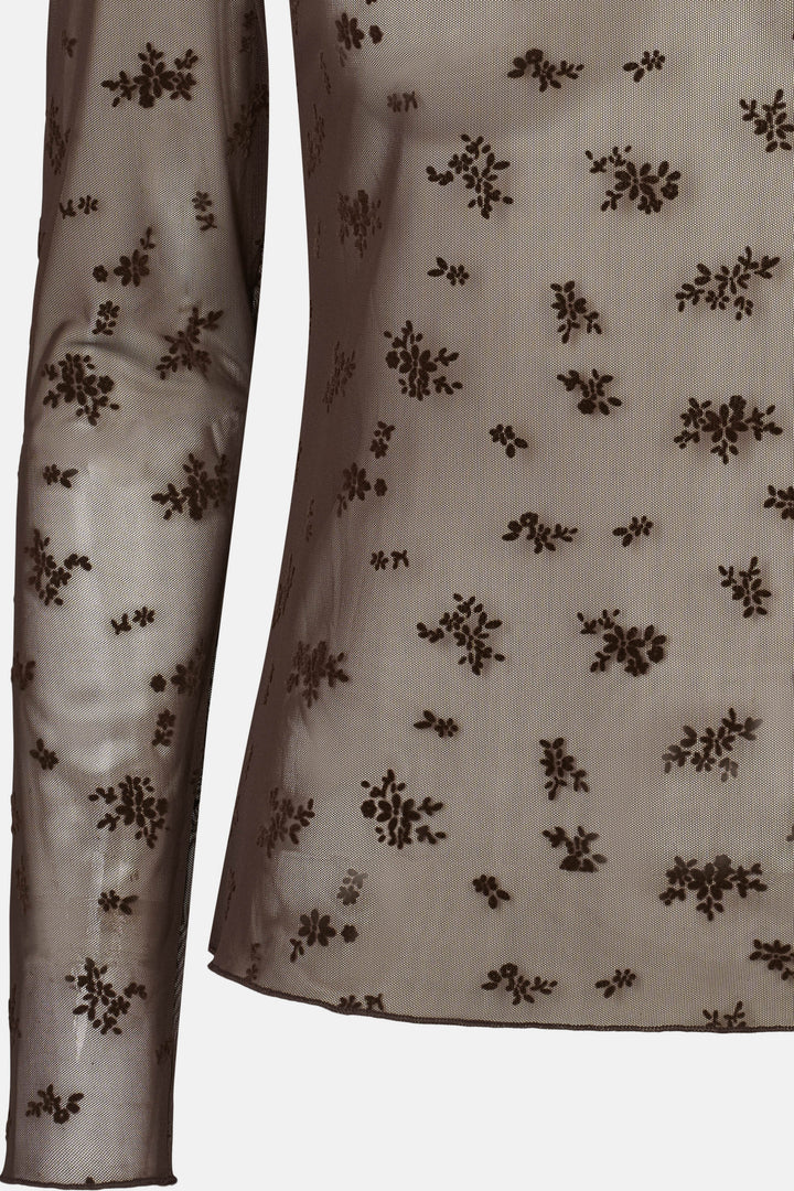 Rue de Femme RDFRound neck bluse BLOUSE 194 Chocolat