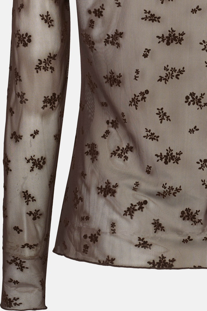 Rue de Femme RDFRound neck bluse BLOUSE 194 Chocolat