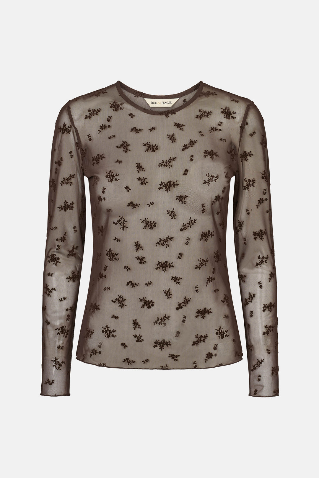 Rue de Femme RDFRound neck bluse BLOUSE 194 Chocolat