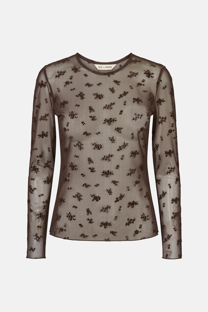 Rue de Femme RDFRound neck bluse BLOUSE 194 Chocolat