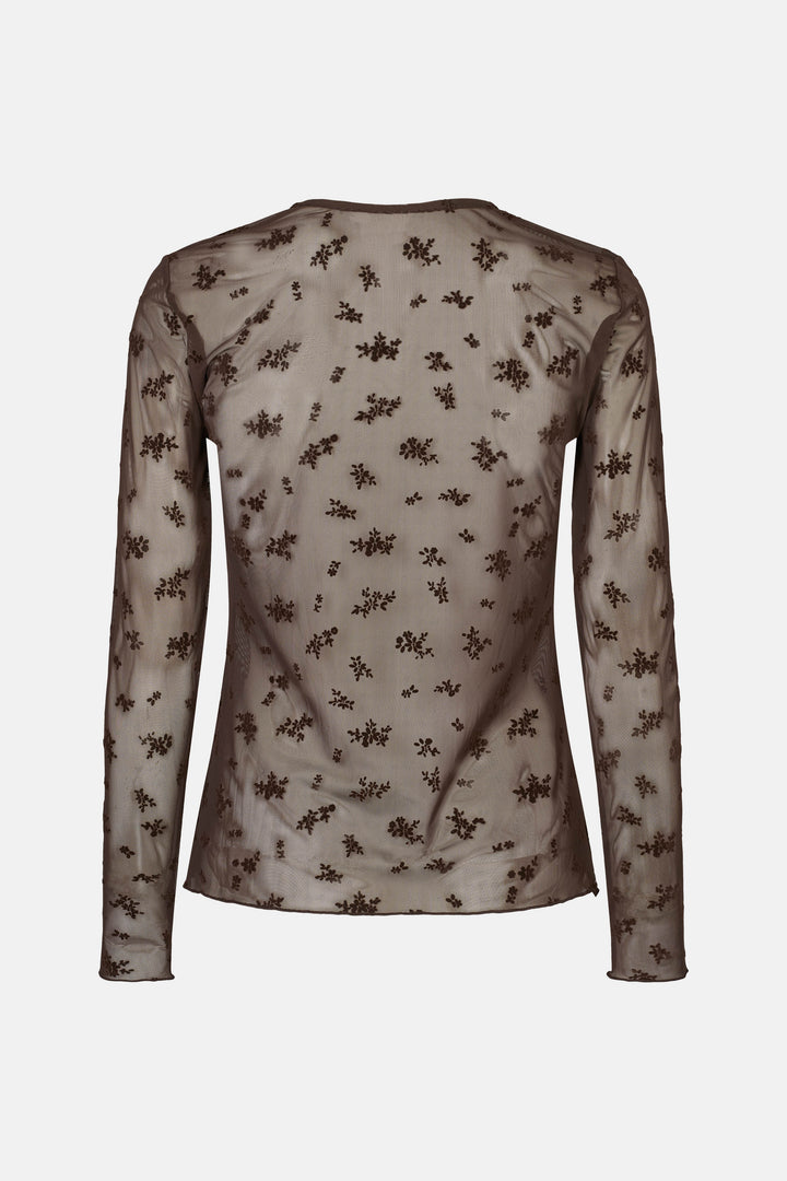 Rue de Femme RDFRound neck bluse BLOUSE 194 Chocolat