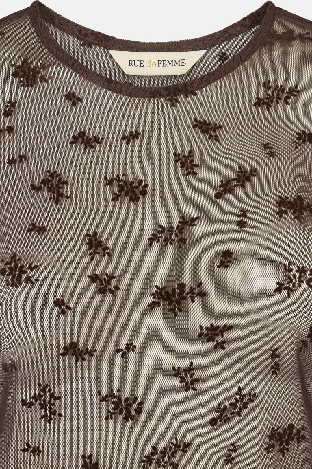 Rue de Femme RDFRound neck bluse BLOUSE 194 Chocolat