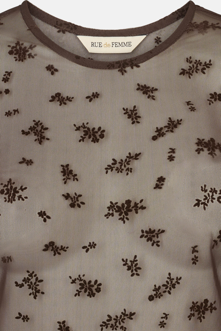 Rue de Femme RDFRound neck bluse BLOUSE 194 Chocolat