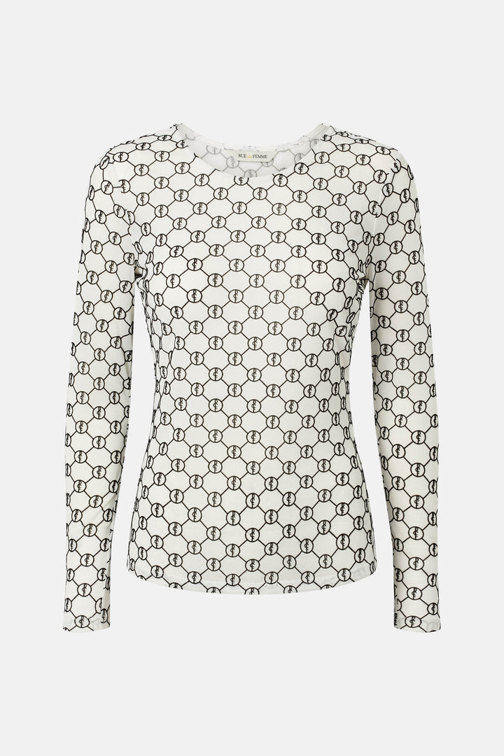 Rue de Femme RDFRound neck bluse BLOUSE 02 Off white