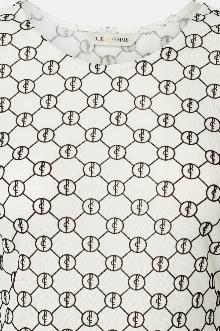 Rue de Femme RDFRound neck bluse BLOUSE 02 Off white