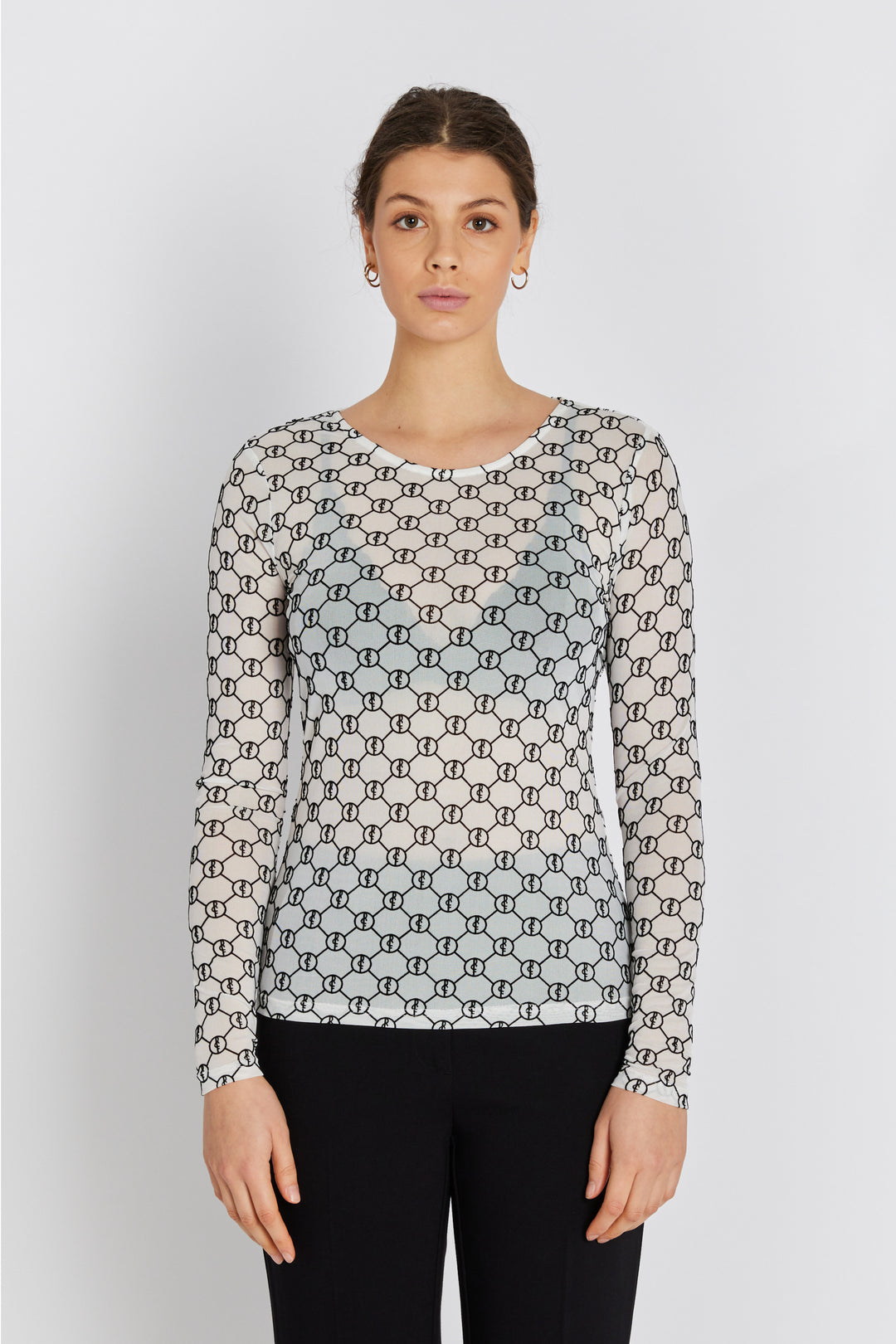 Rue de Femme RDFRound neck bluse BLOUSE 02 Off white