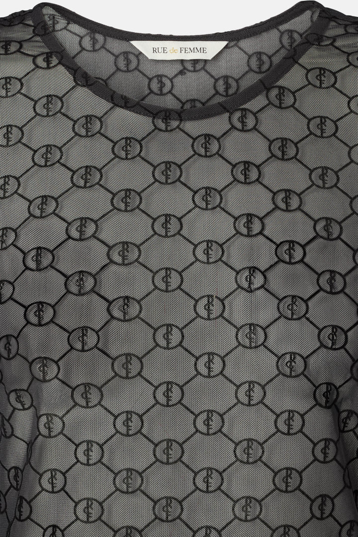 Rue de Femme RDFRound neck bluse BLOUSE Sort