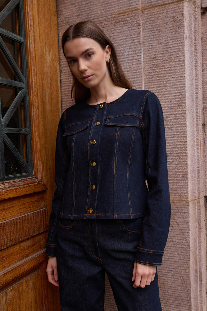 Rue de Femme RDFSolenne jakke OUTERWEAR 200 Blue denim