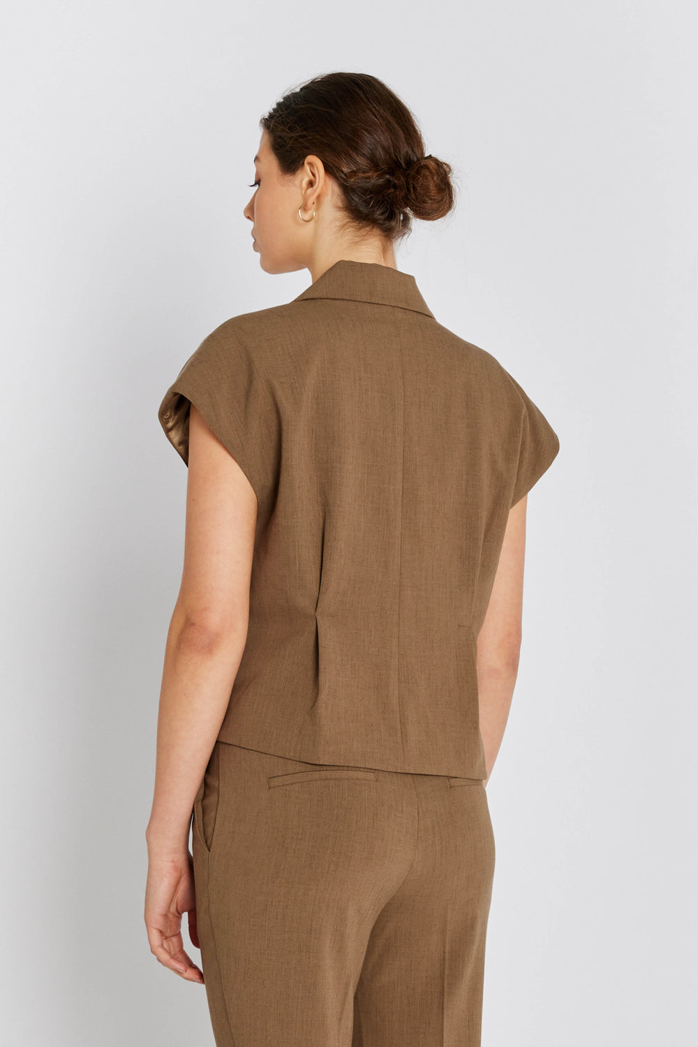 Rue de Femme RDFSolveig vest WAISTCOATS 143 Dark-sand