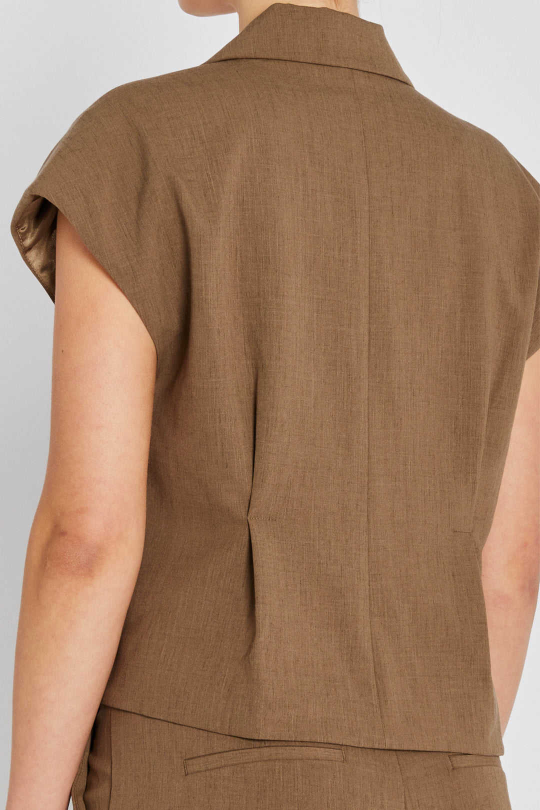 Rue de Femme RDFSolveig vest WAISTCOATS 143 Dark-sand