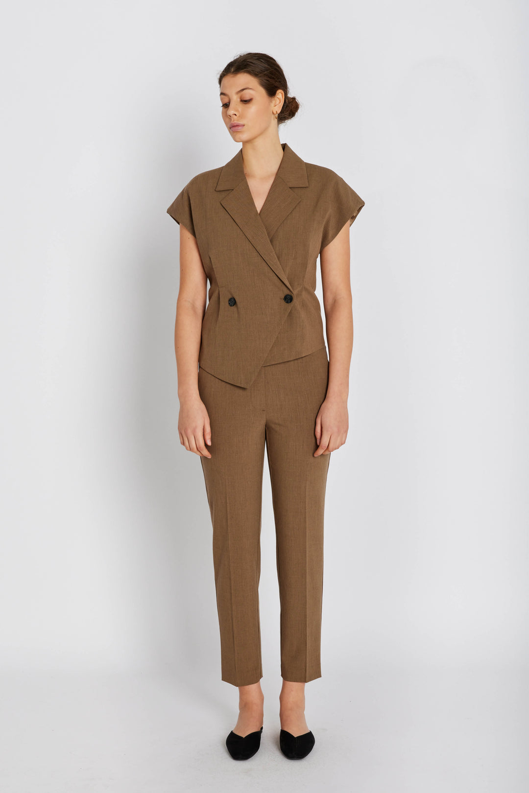 Rue de Femme RDFSolveig vest WAISTCOATS 143 Dark-sand