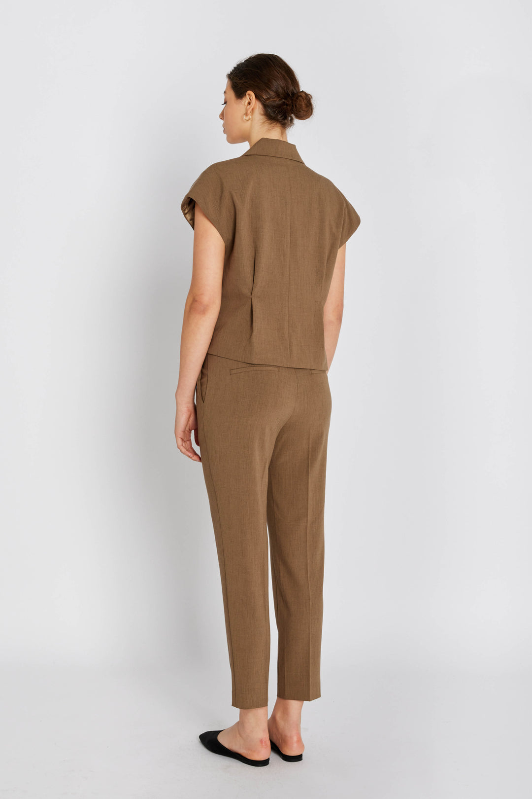 Rue de Femme RDFSolveig vest WAISTCOATS 143 Dark-sand