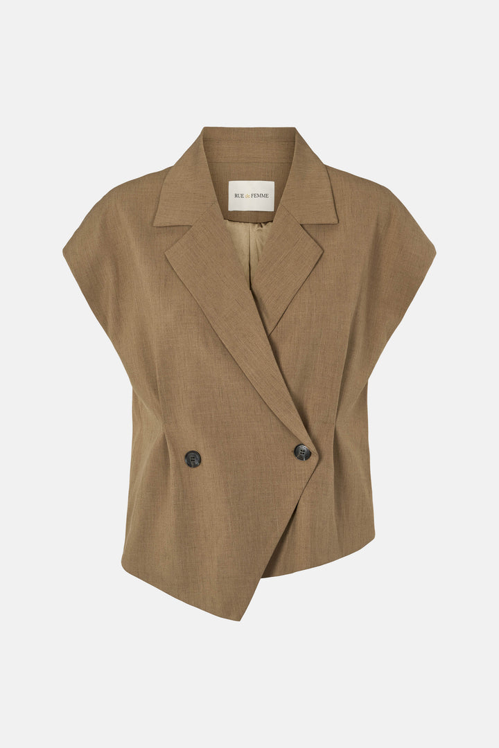 Rue de Femme RDFSolveig vest WAISTCOATS 143 Dark-sand