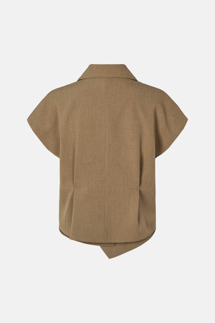 Rue de Femme RDFSolveig vest WAISTCOATS 143 Dark-sand