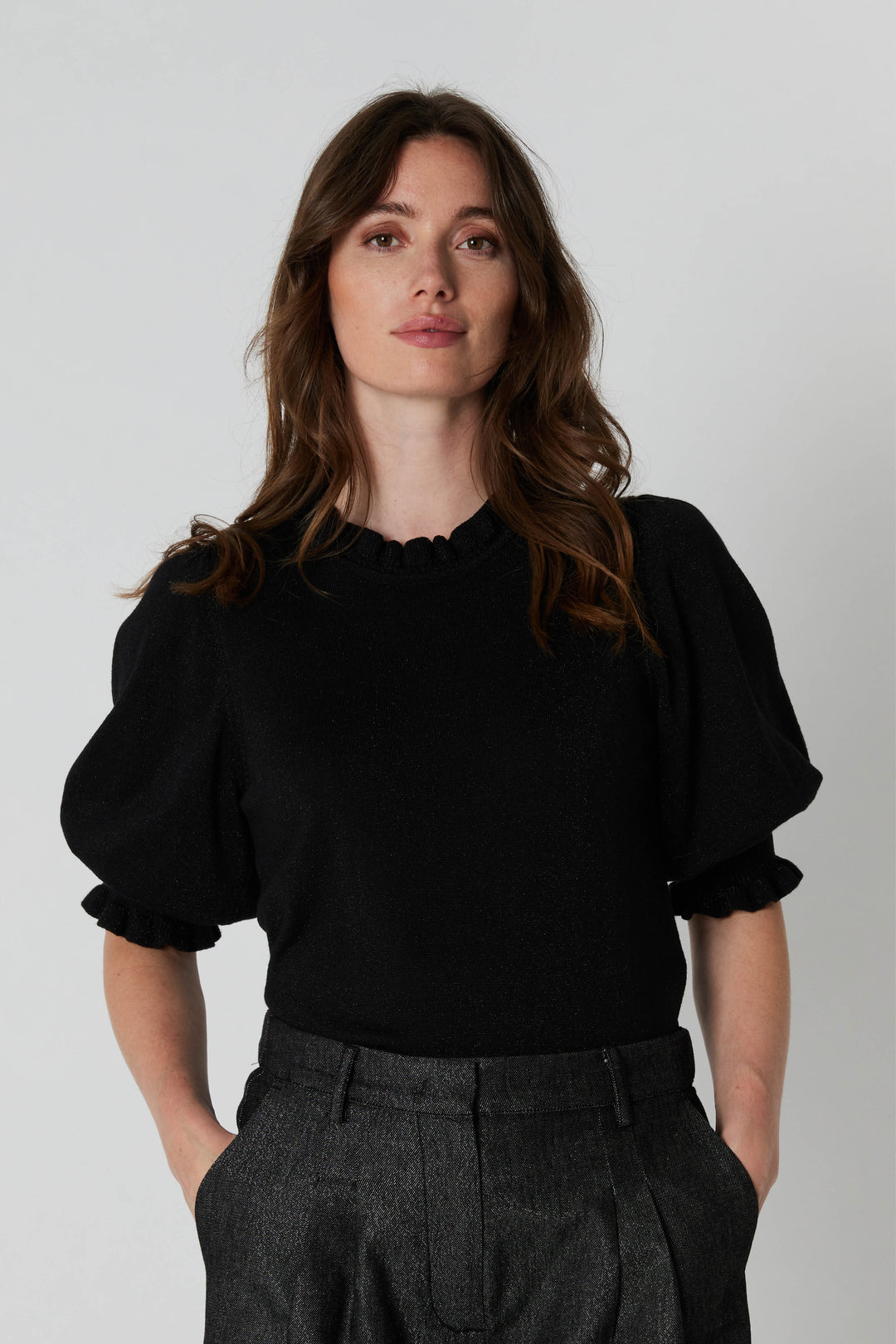 Rue de Femme RDFSorrelScallop strik KNITWEAR Sort