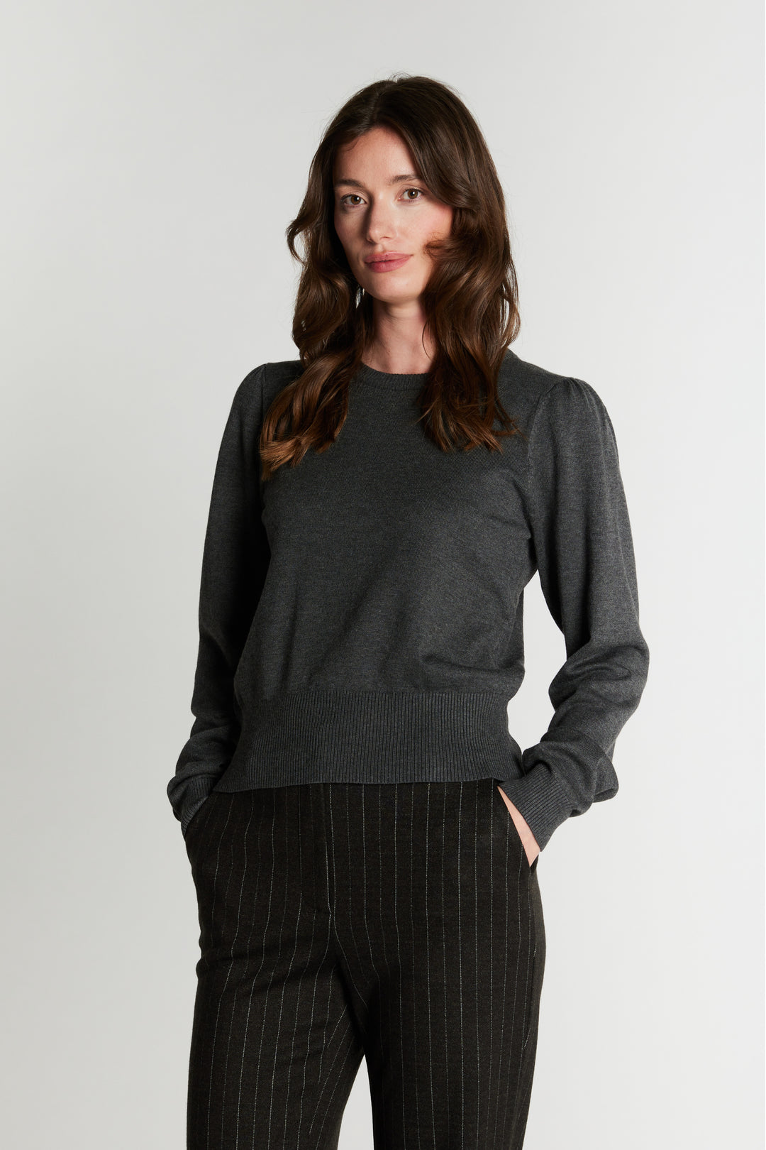 Rue de Femme RDFSorrel LS strik KNITWEAR 17 Grey melange
