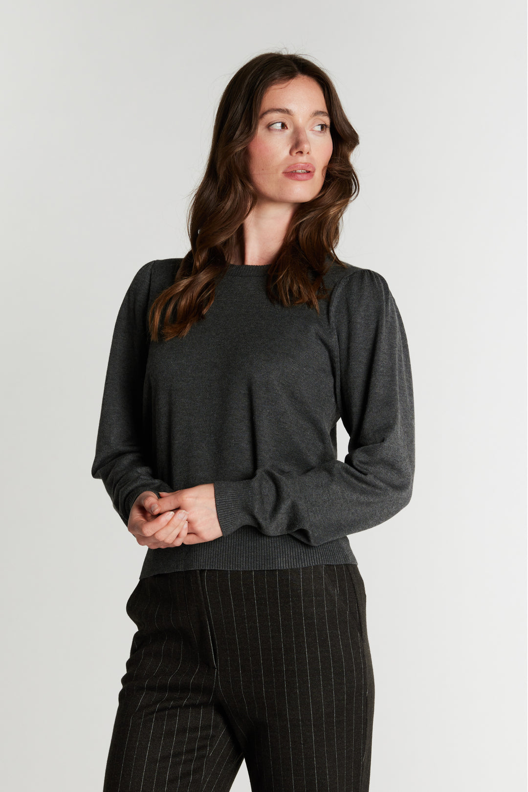 Rue de Femme RDFSorrel LS strik KNITWEAR 17 Grey melange