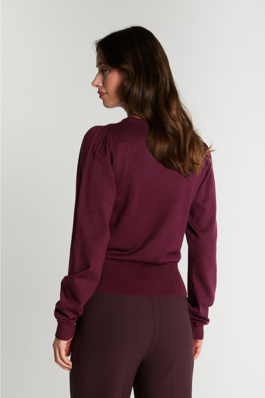 Rue de Femme RDFSorrel LS strik KNITWEAR 393 Merlot