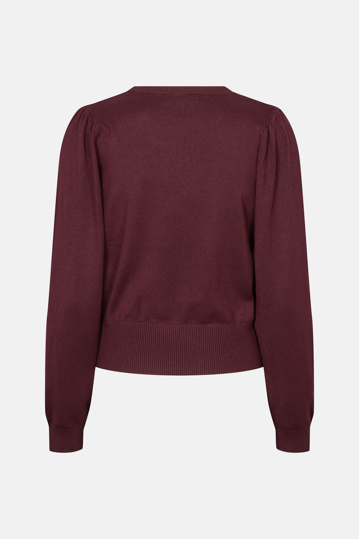 Rue de Femme RDFSorrel LS strik KNITWEAR 393 Merlot