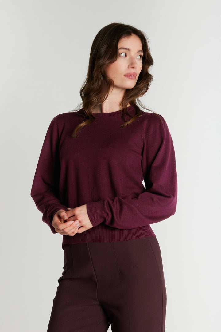 Rue de Femme RDFSorrel LS strik KNITWEAR 393 Merlot