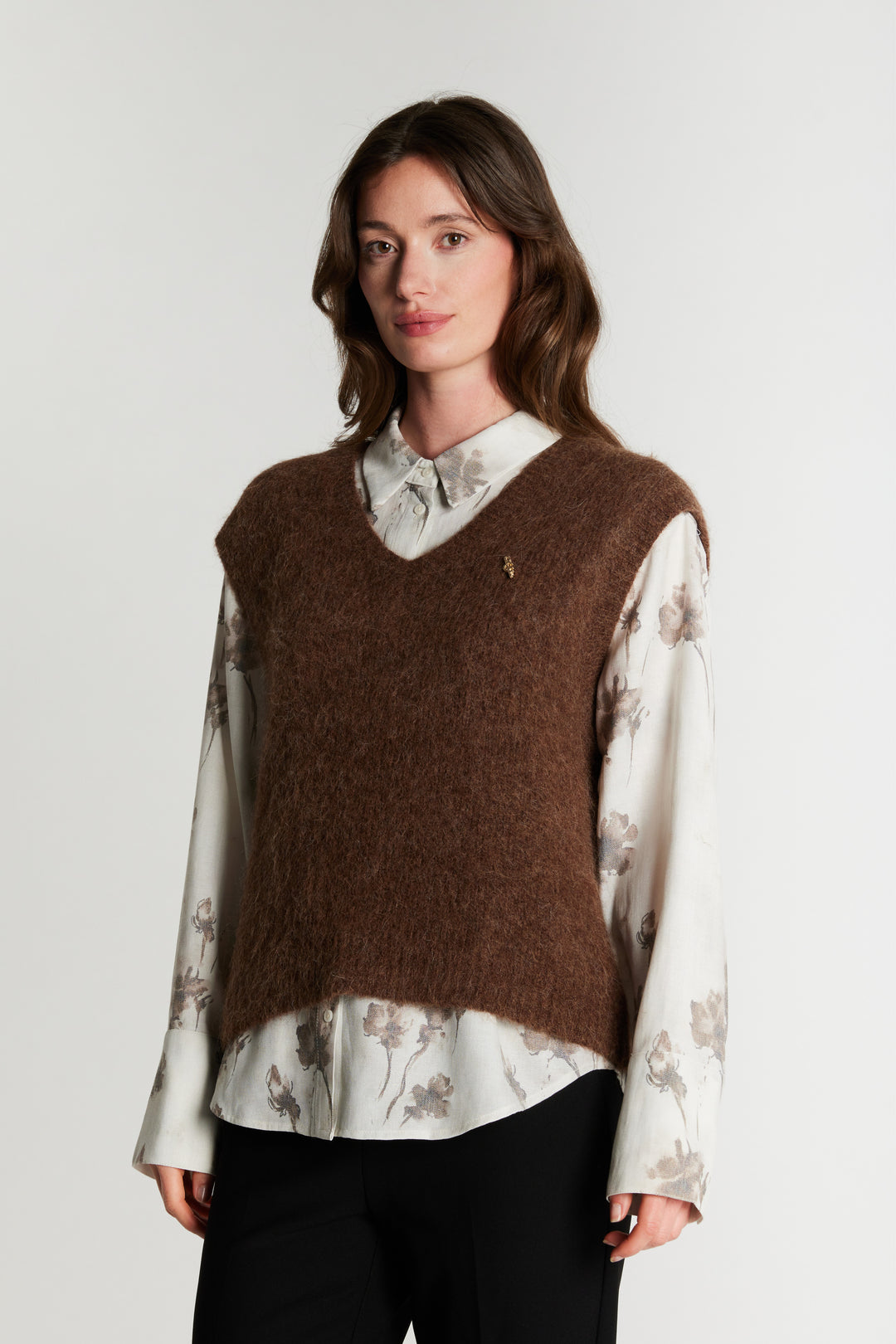 Rue de Femme RDFVala strik vest KNITWEAR 194 Chocolat