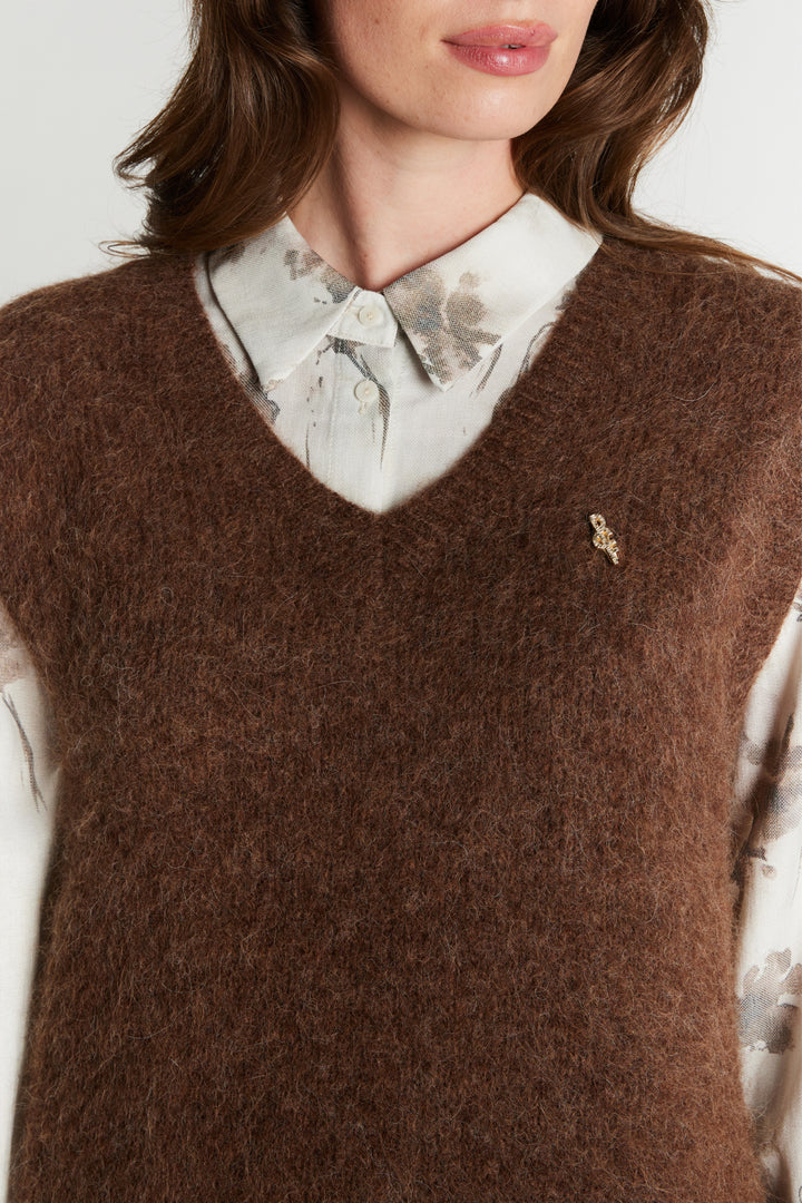 Rue de Femme RDFVala strik vest KNITWEAR 194 Chocolat