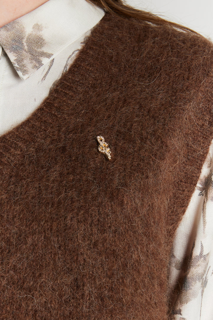 Rue de Femme RDFVala strik vest KNITWEAR 194 Chocolat