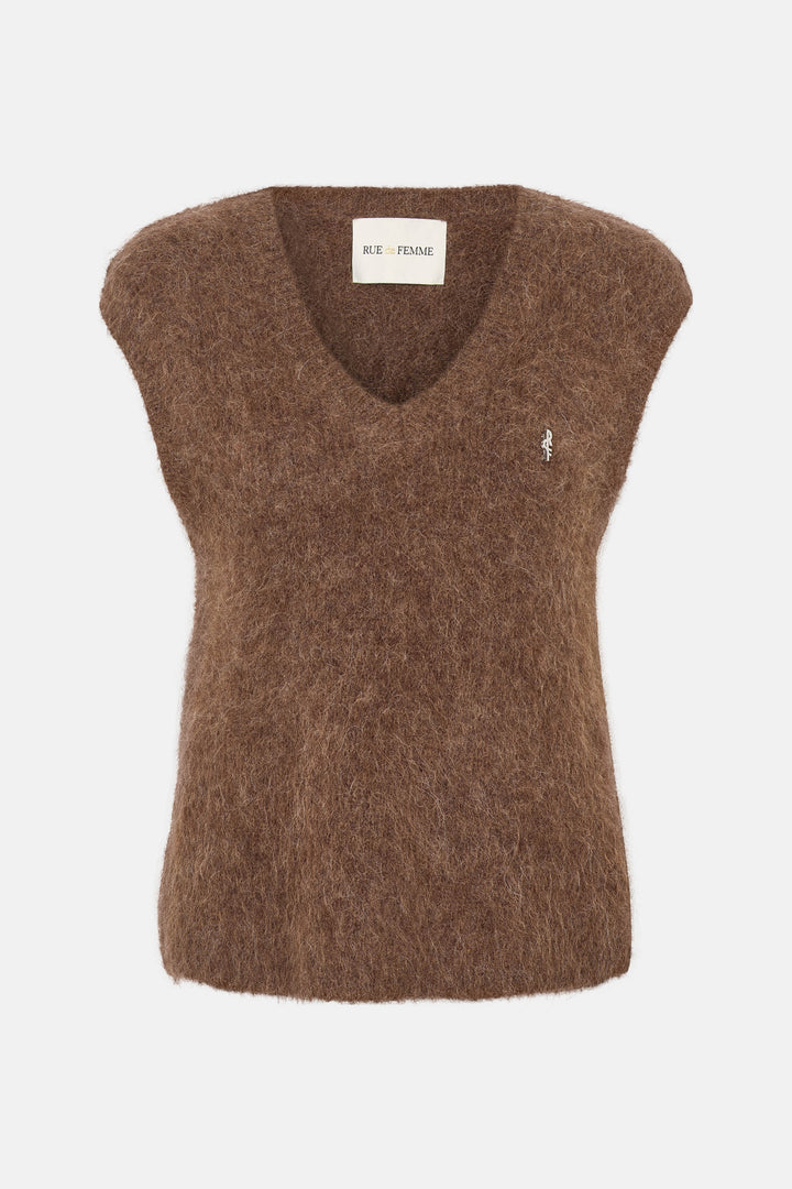 Rue de Femme RDFVala strik vest KNITWEAR 194 Chocolat