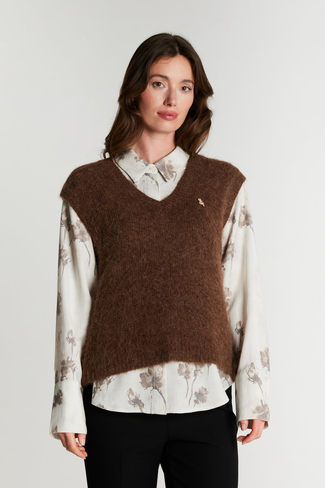 Rue de Femme RDFVala strik vest KNITWEAR 194 Chocolat