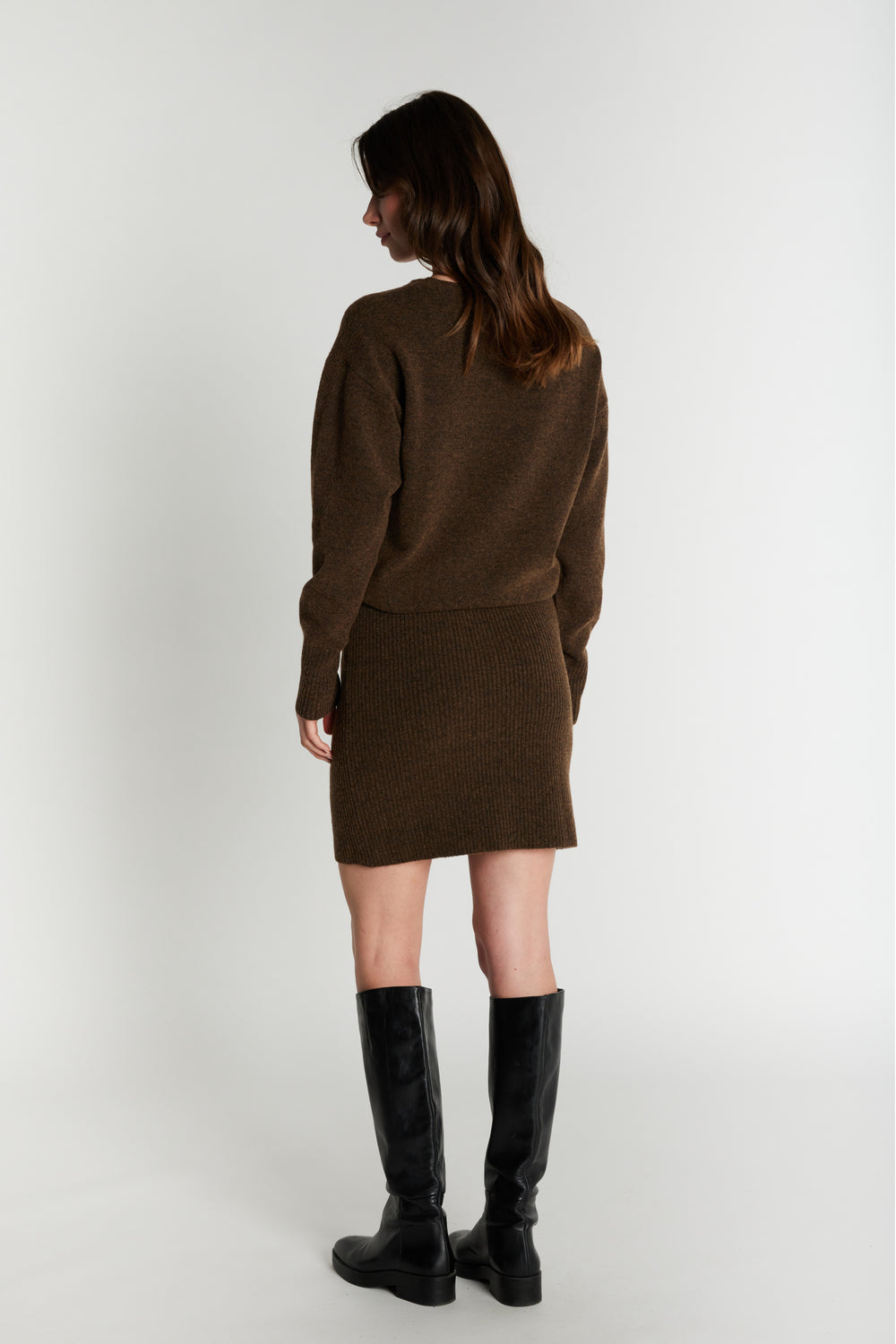 Rue de Femme RDFWrenna strik kjole KNITWEAR 194 Chocolat