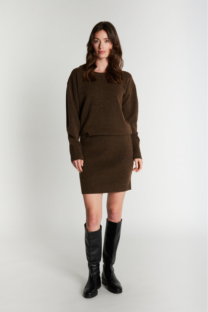 Rue de Femme RDFWrenna strik kjole KNITWEAR 194 Chocolat